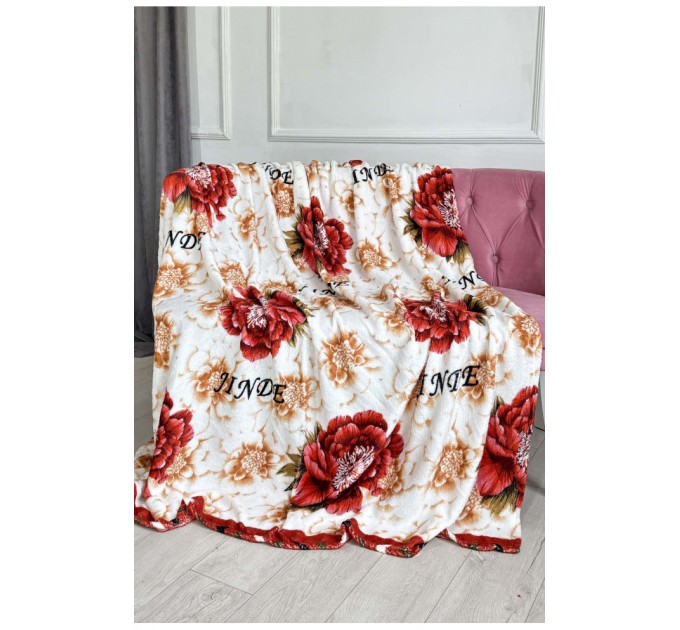 Плед білого кольору з принтом розмір 180*220 187663L