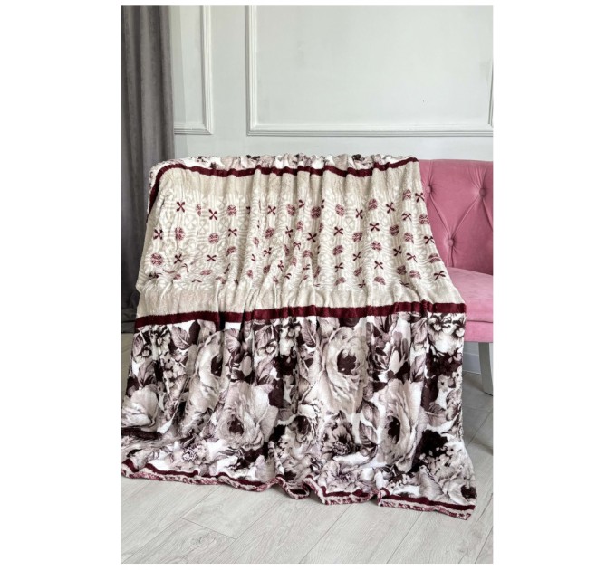 Плед білого кольору з принтом розмір 200*230 187672L