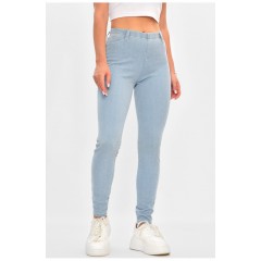 Джегінси жіночі однотонні блакитного кольору 187796L