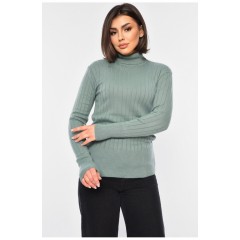 Гольф жіночий однотонний темно-блакитного кольору 187865L