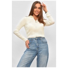 Гольф женский однотонный белого цвета 187886L Гольф женский однотонный белого цвета 187886L