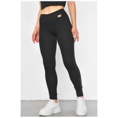 Лосини жіночі в рубчик чорного кольору 187945L