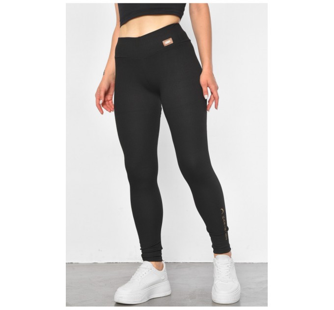 Лосини жіночі в рубчик чорного кольору 187945L