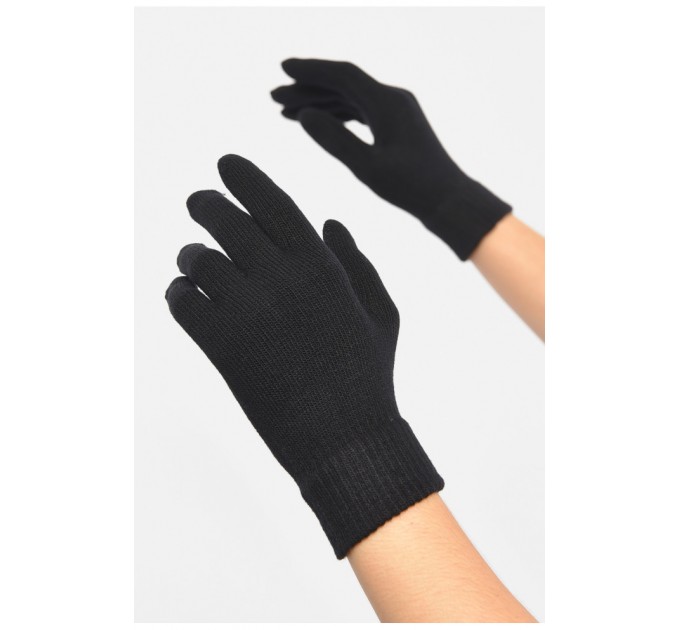 Перчатки женские утепленные черного цвета 188023L