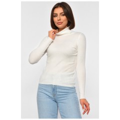 Гольф женский однотонный белого цвета 188242L