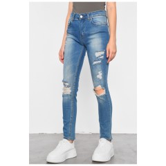 Джинси жіночі блакитного кольору 188481L