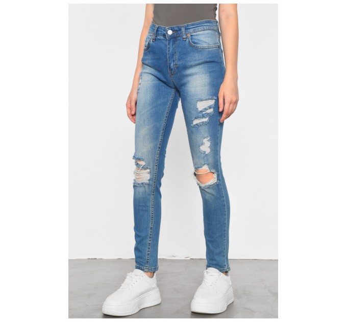 Джинси жіночі блакитного кольору 188481L