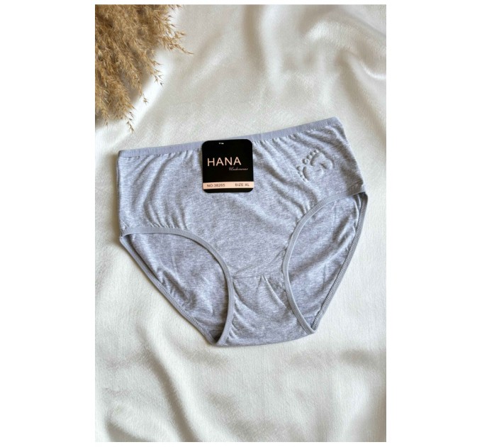 Трусы женские батальные серого цвета однотонные 188533L