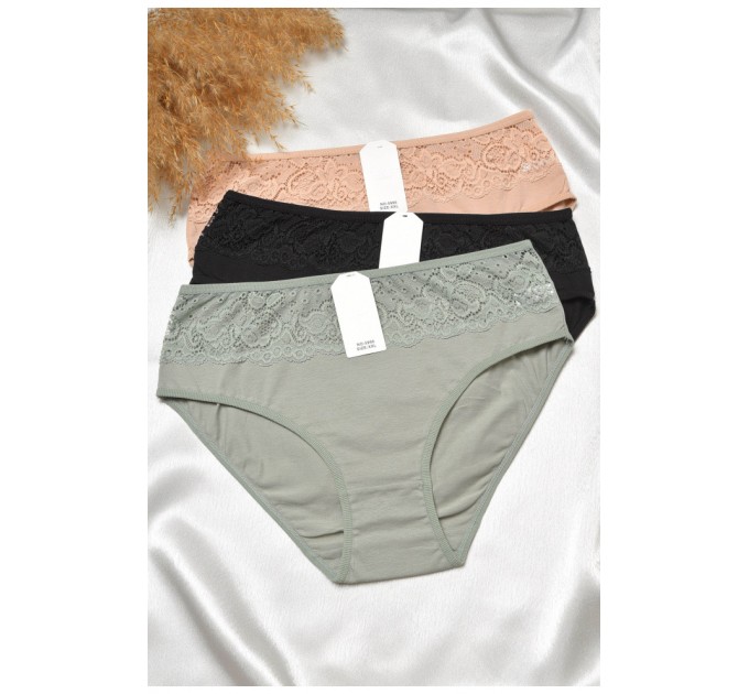 Набор женских трусов полубатальных 3 штуки 188599L