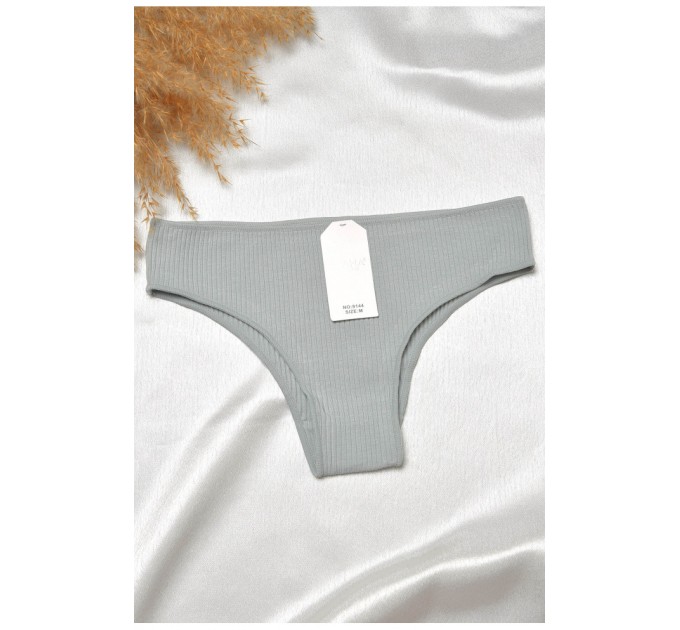 Трусы женские в рубчик однотонные мятного цвета 188639L