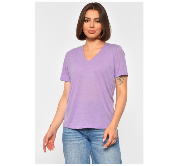 Футболка жіноча бузкового кольору 188771L