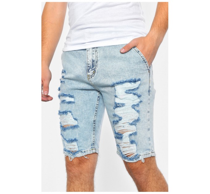 Шорти чоловічі джинсові блакитного кольору 188886L