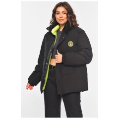 Куртка жіноча демісезонна чорного кольору 188929L