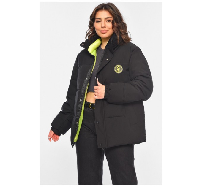 Куртка жіноча демісезонна чорного кольору 188929L