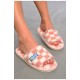Капці домашні жіночі рожевого кольору 188980L