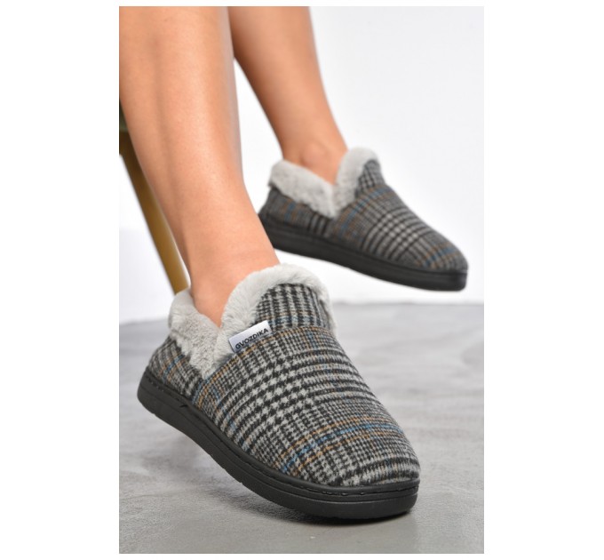 Капці домашні чуні жіночі чорного кольору 188998L