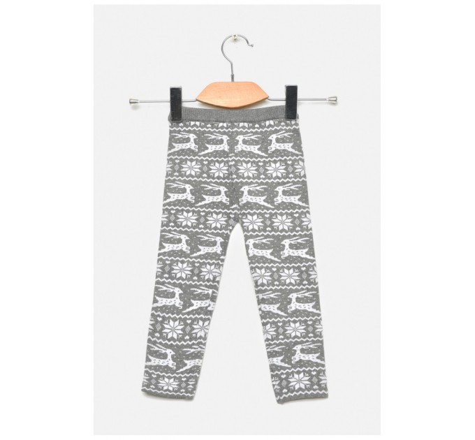Лосіни дитячі демісезонні для дівчинки сірого кольору 189083L