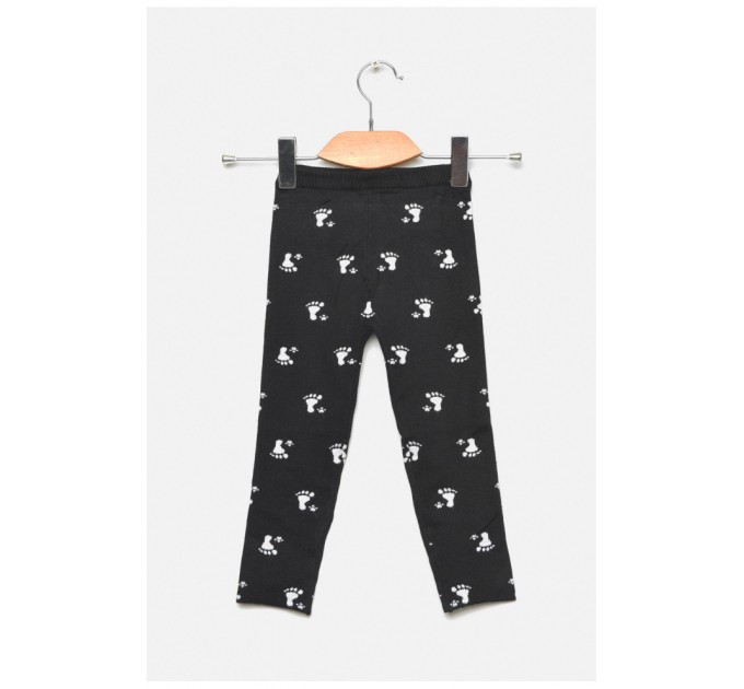 Демисезонные лосины для девочки черного цвета 189084L