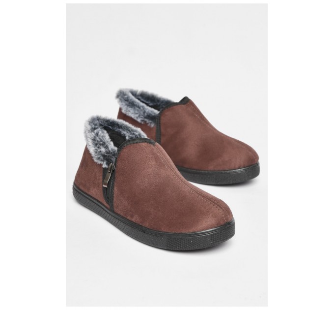 Мужские бурки на меху коричневого цвета 189095L