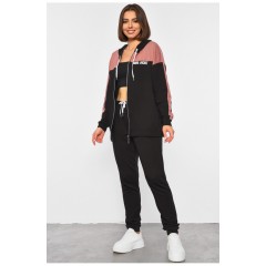 Спортивний костюм жіночий чорно-рожевого кольору 189275L