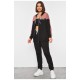Спортивний костюм жіночий чорно-рожевого кольору 189275L