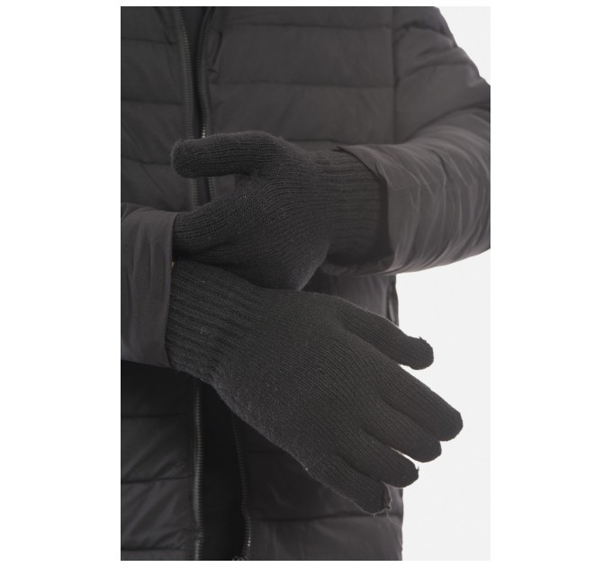 Рукавички чоловічі акрилові утеплені чорного кольору 189480L