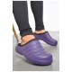 Калоші жіночі без задника утеплені фіолетового кольору 189542L