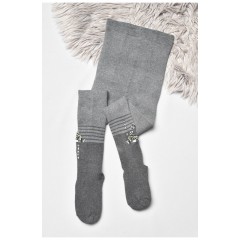 Колготи дитячі махрові для хлопчика темно-сірого кольору 189588L