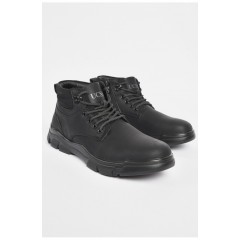 Ботинки мужские зимние на меху черного цвета 189723L