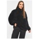 Худі жіноче тедді чорного кольору 190267L
