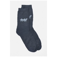 Шкарпетки чоловічі махрові темно-синього кольору 190329L