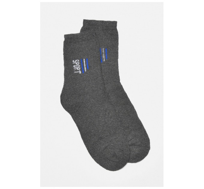 Носки мужские махровые темно-серого цвета 190361L