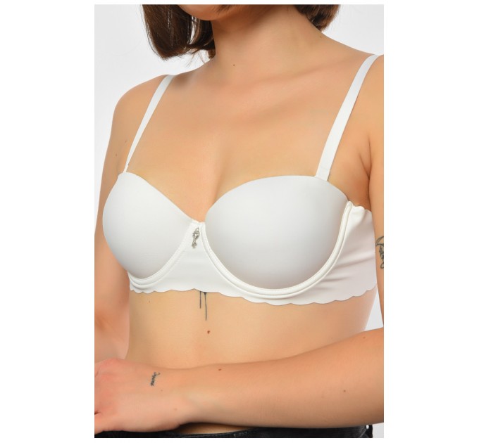 Бюстгальтер жіночий білого кольору чашка С 190381L