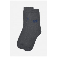 Шкарпетки чоловічі махрові темно-сірого кольору 190393L