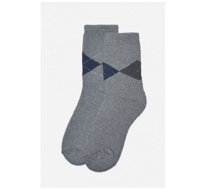 Шкарпетки чоловічі махрові сірого кольору 190399L