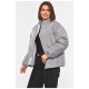 Куртка женская демисезонная на меху серого цвета 190536L