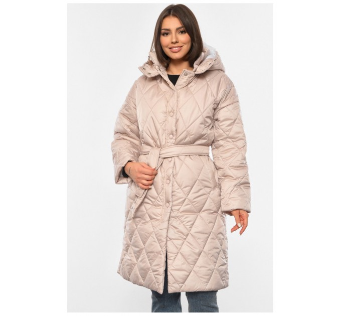 Куртка жіноча демісезонна бежевого кольору 190609L