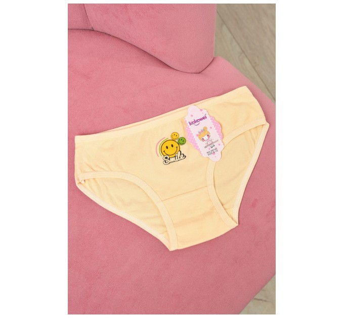 Трусики дитячі для дівчинки жовтого кольору з малюнком 190752L