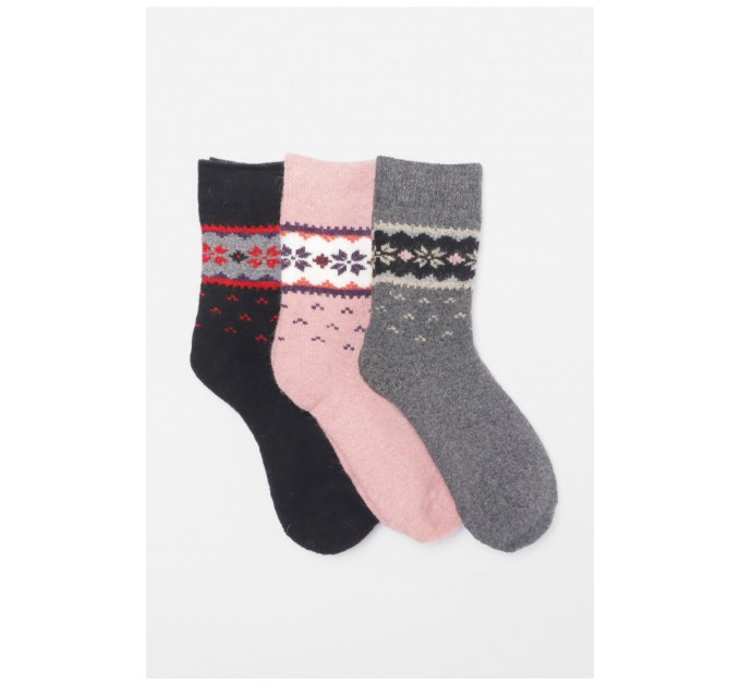 Набір шкарпеток жіночих махрових із ангори 3 штуки 190790L