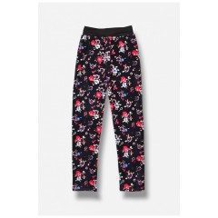 Лосини дитячі велюрові для дівчинки з начісом темно-синього кольору 191088L