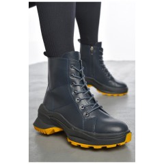 Черевики жіночі демісезонні темно-синього кольору 191335L