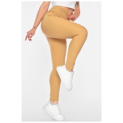Лосини жіночі бежевого кольору 191365L