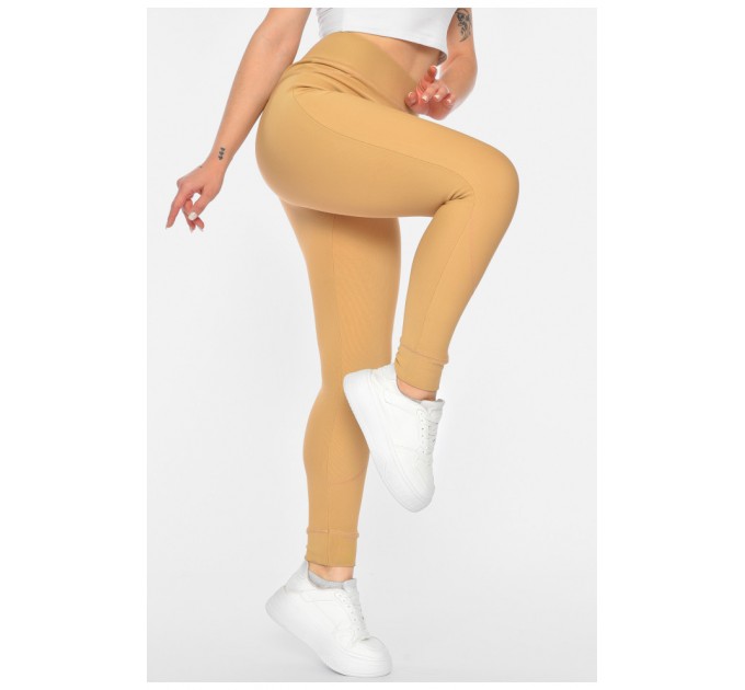Лосини жіночі бежевого кольору 191365L