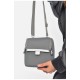 Сумка-бананка жіноча однотонна текстильна сірого кольору 191409L