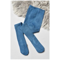 Колготи дитячі махрові для хлопчика однотонні бірюзового кольору 191655L