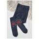 Колготи дитячі махрові для хлопчика темно-синього кольору з малюнком 191675L