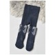 Колготы детские махровые для мальчика темно-синего цвета с рисунком 191729L.