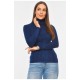 Гольф жіночий акриловий темно-синього кольору 191815L