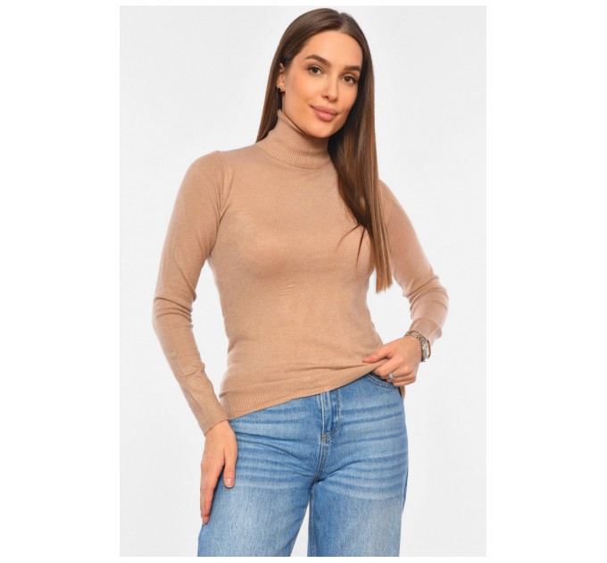 Гольф жіночий трикотажний бежевого кольору 191842L