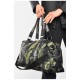Сумка жіноча текстильна зеленого кольору з камуфляжним принтом 192095L